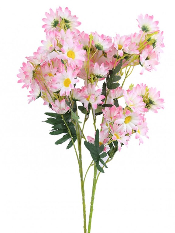 ARTIFICIAL DAISY FLOWER STEMS (80 CM TALL, 5 BRANCHES, PINK, SET OF 2) MSF97